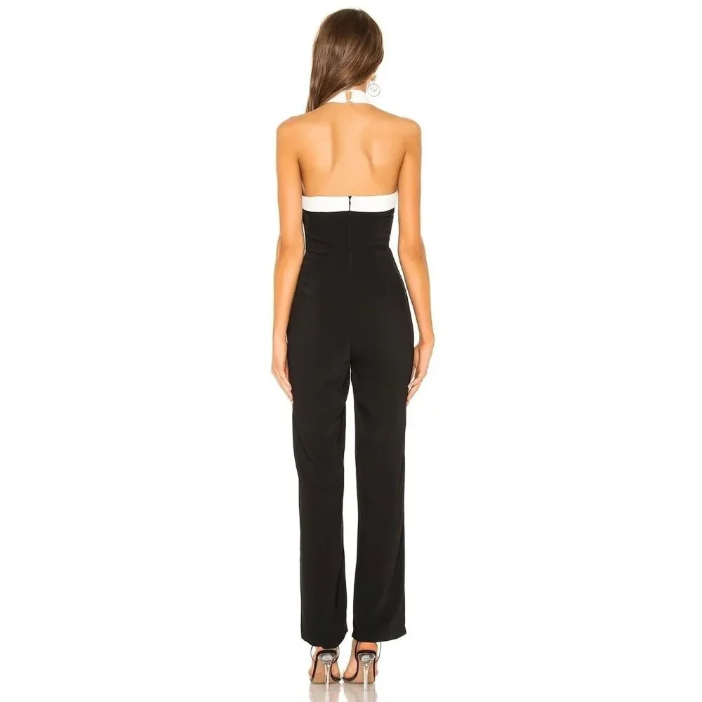 superdown Laurien Cross Front Jumpsuit in Black New Nwt Women's - Picture 3 of 9